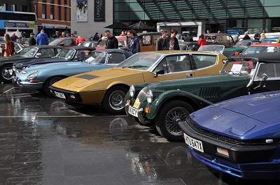 classic cars in the city centre