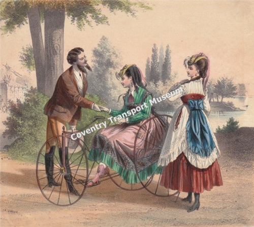 Velocipede Lithograph - Handshake