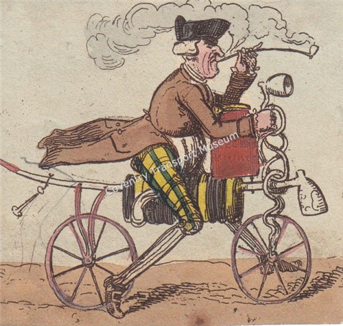 Fanciful Hobby Horse Lithograph - The Smoker