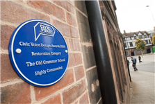 Old Grammar School receives Civic Voice Blue Plaque and becomes recognised heritage building