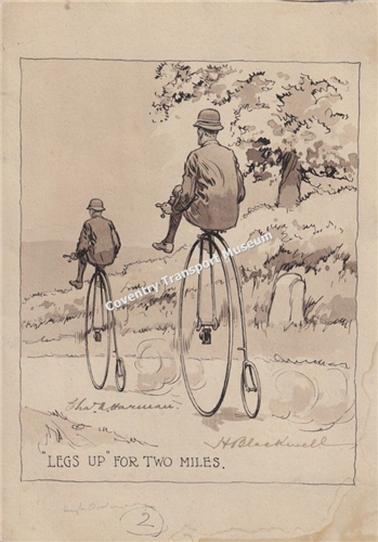 Cycling Lithograph - Coasting on Ordinaries